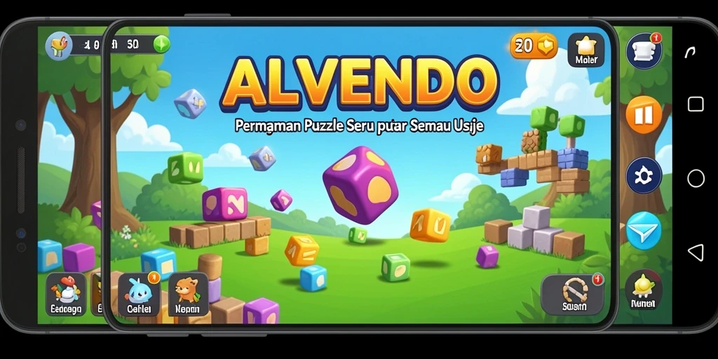 Tangkapan layar gameplay ALVENDO yang menarik dan menantang.