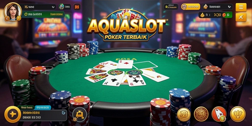Screenshot dari gameplay seru Poker di AQUASLOT.