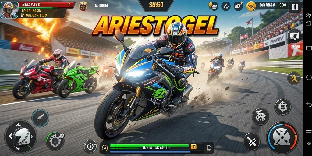 Tampilan gameplay yang menegangkan dalam ARIESTOGEL.