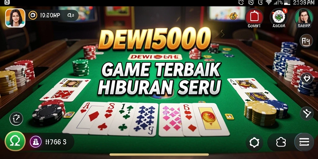 Screenshot gameplay DEWI5000 menampilkan keseruan bermain Gaple.
