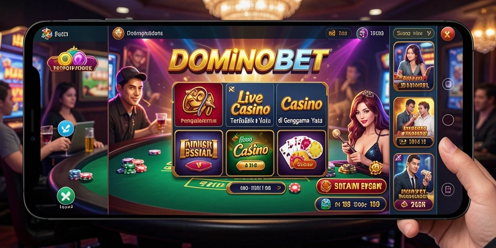Tampilan gameplay Live Casino yang mendebarkan dan interaktif di DOMINOBET.