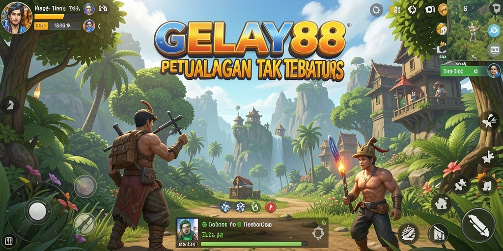 Tampilan utama gameplay <strong>GELAY88</strong> saat menjelajahi dunia terbuka yang luas.