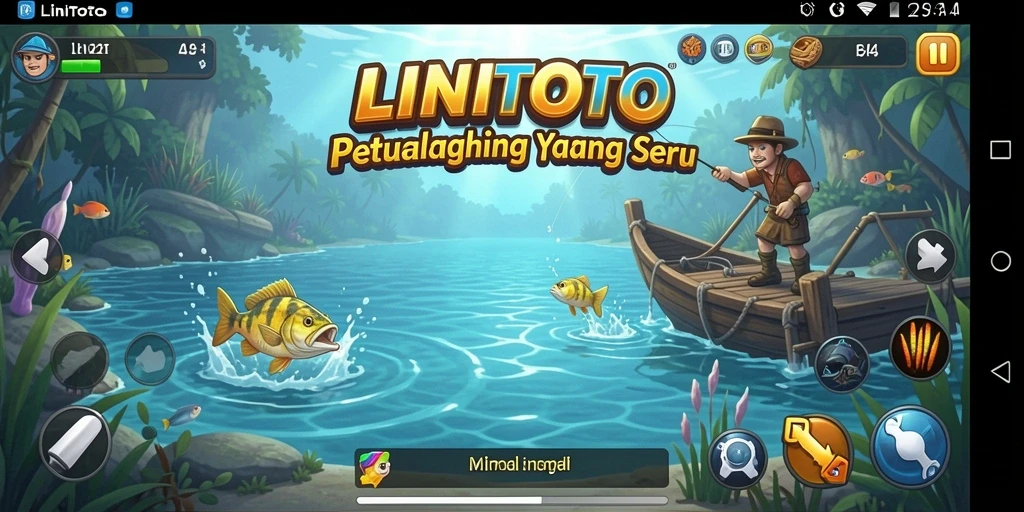 Tangkapan ikan yang berwarna-warni di gameplay LINITOTO.