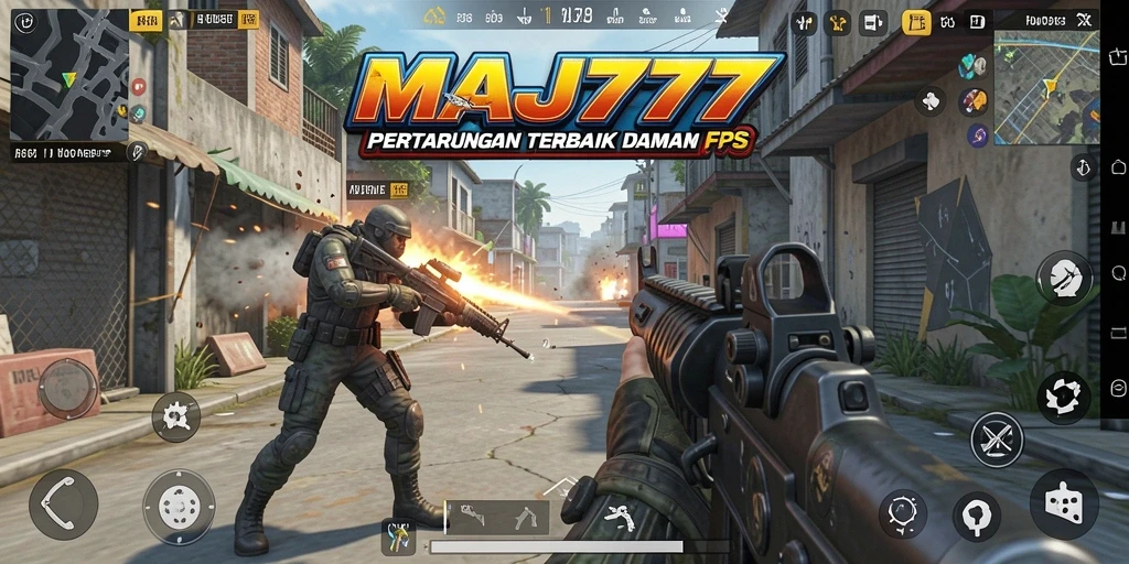 Tampilan gameplay MAJ777 yang mendebarkan dan penuh aksi FPS.