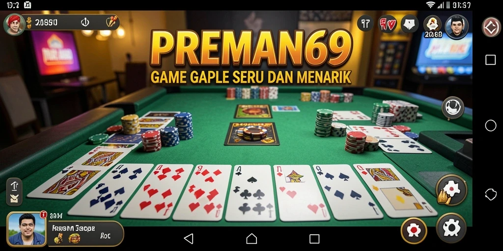 Tampilan seru gameplay Gaple di PREMAN69.