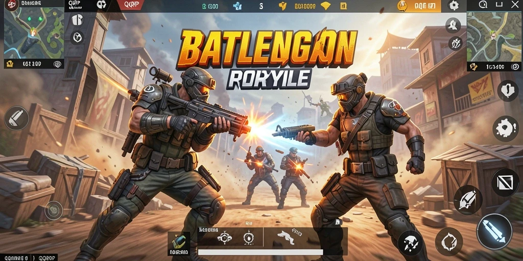 Tangkapan layar menunjukkan aksi mendebarkan dalam pertempuran Battle Royale.