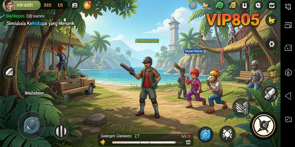 Gameplay menarik di VIP805 dengan interaksi karakter yang hidup.